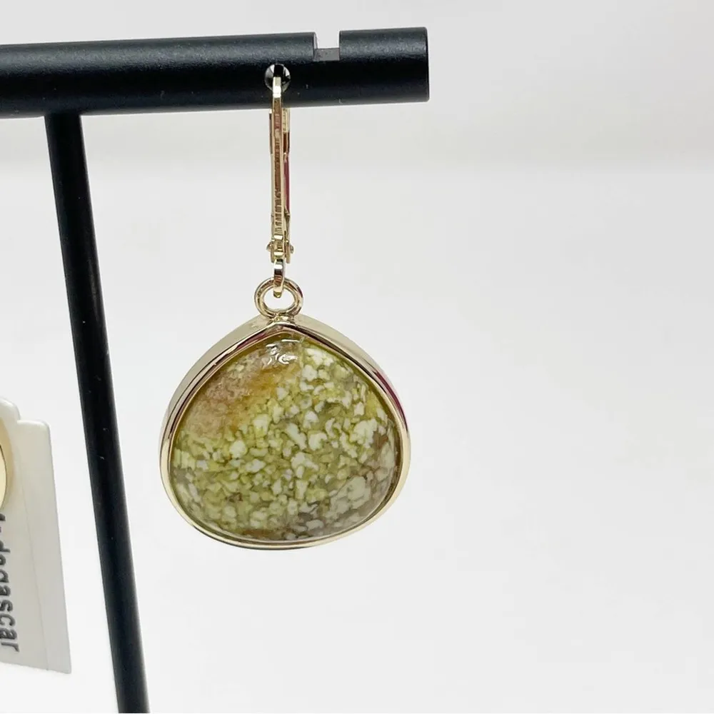 JTV Stone Gold Dangle earrings - Image 2