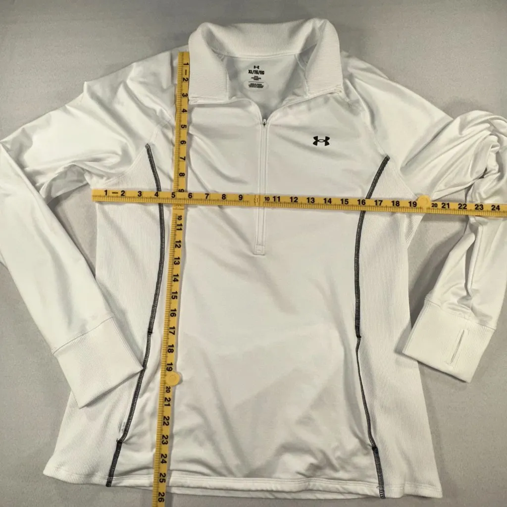 Under Armour - Women's Size XL Heatgear 1/4 Zip Fitted Pockets Long Sleeve - Image 12