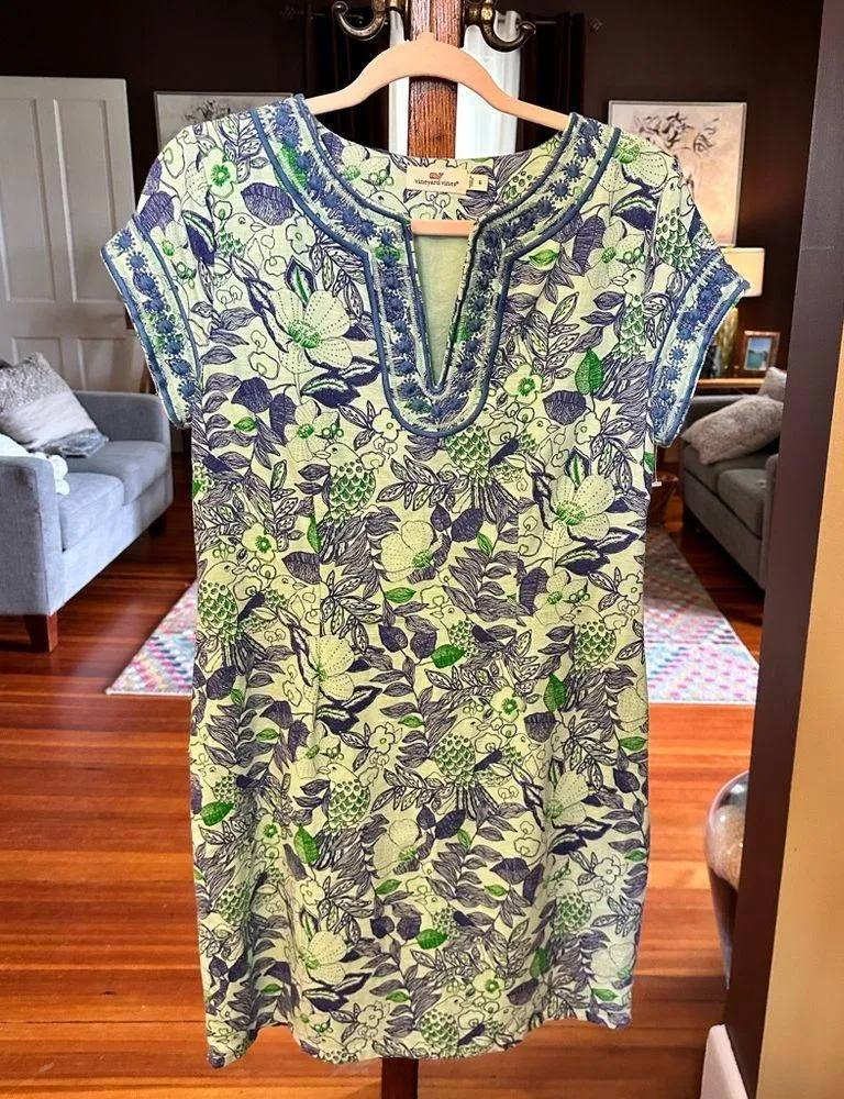 Vineyard Vines Cordia Linen Blend Dress sz 6 - Image 3