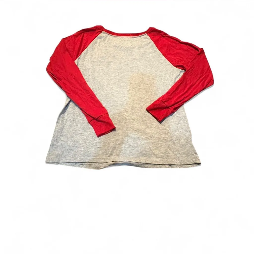 Festive Red and Grey Holiday Pajama Set - Image 3