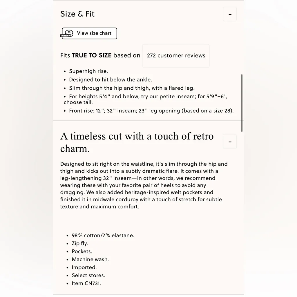 J.Crew Vintage flare pant in corduroy Coral Reef - Image 3