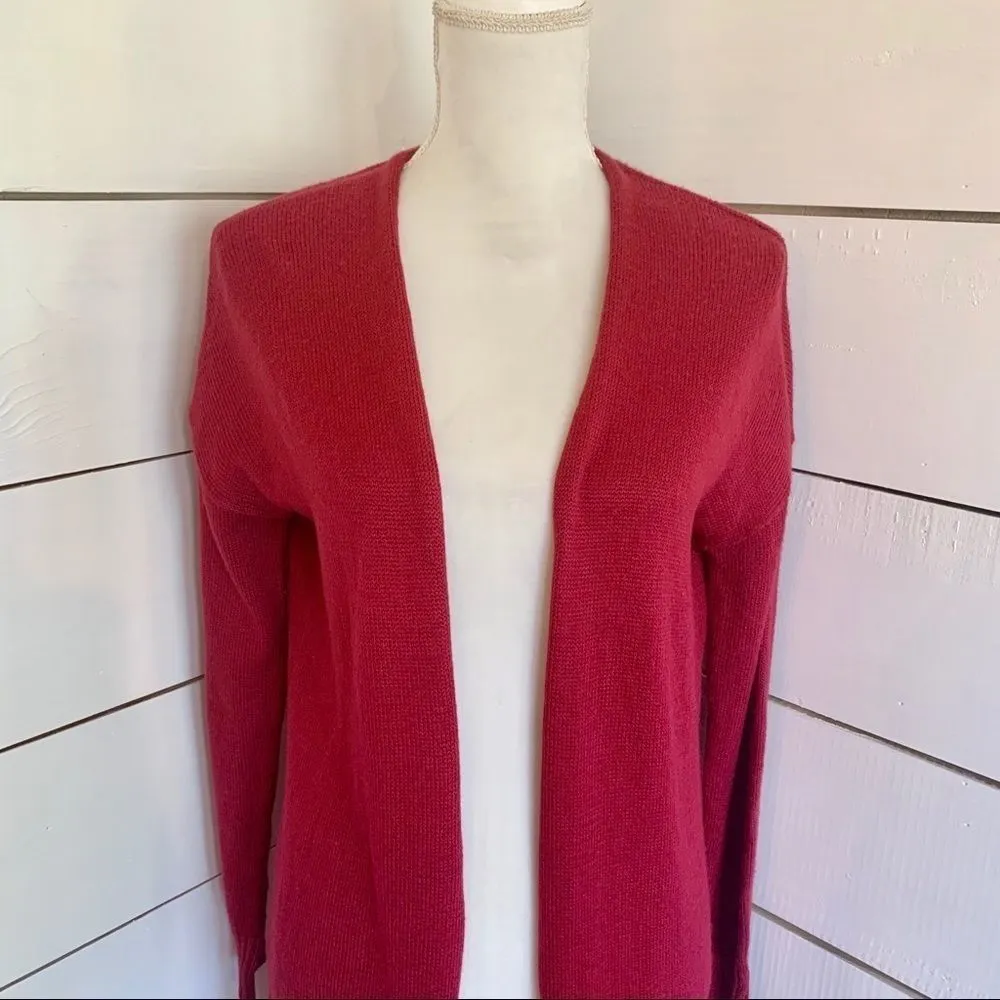ABOUND Red Knit Open Long Duster Cardigan Size XS NEW - Image 3