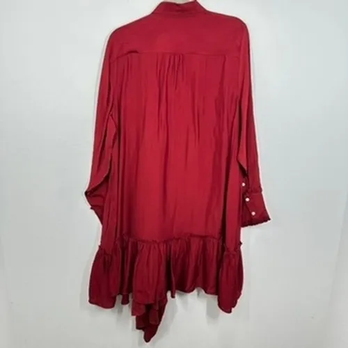 J. Crew Burgundy Red Amelia popover shirt-dress in drapey viscose twill Size XXL - Image 7