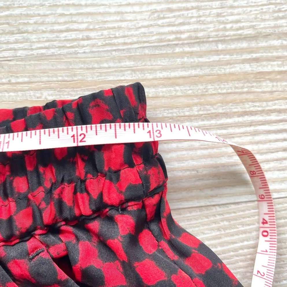 Michael Kors Printed Satin Effect Jogger Pants |‎ Red/Black Size 2 Red - Image 6