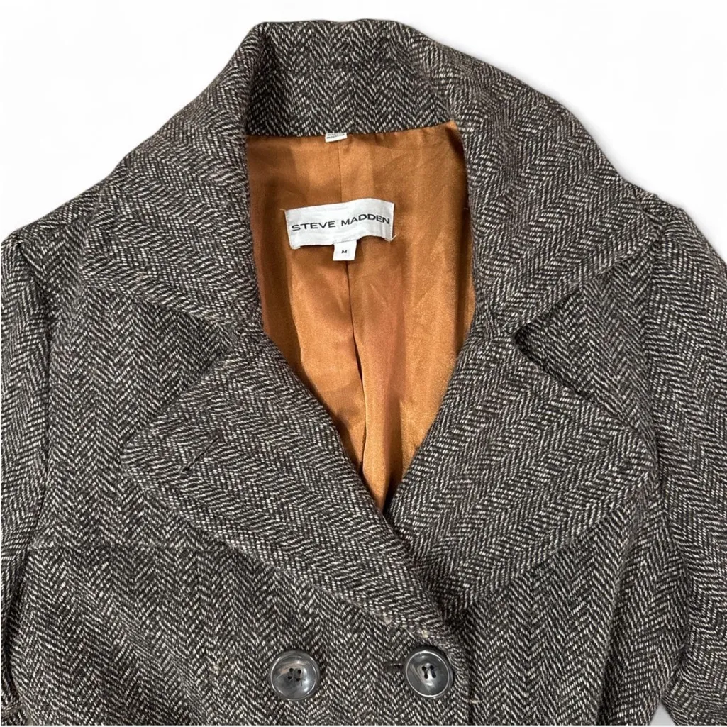 Steve Madden Vtg  Wool Trench Coat - Image 2