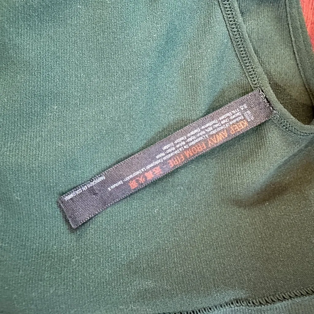 URBAN OUTFITTERS Out From Under RIbbed Cut Out Crop Top Size XS/Small Green - Image 9