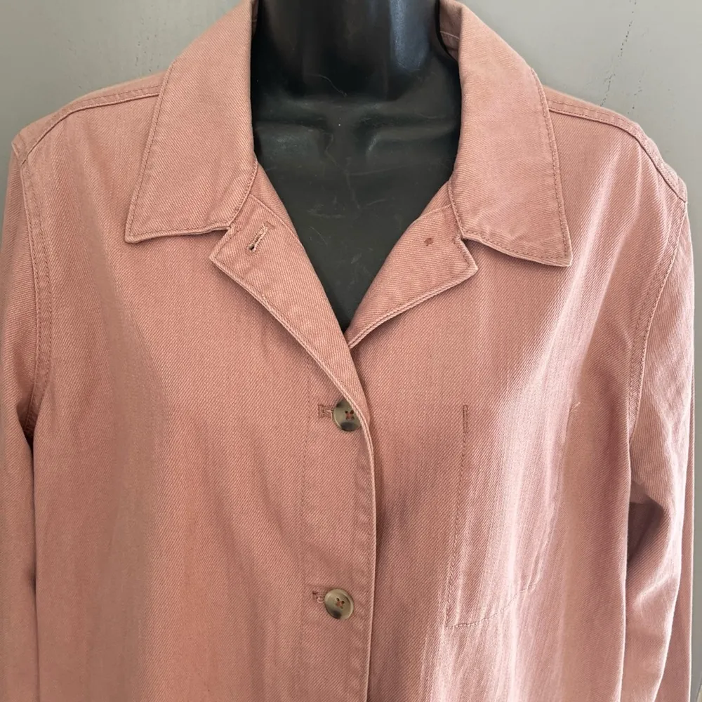 Old Navy Pink Utility Jacket Classic Collar Lightweight - Image 3