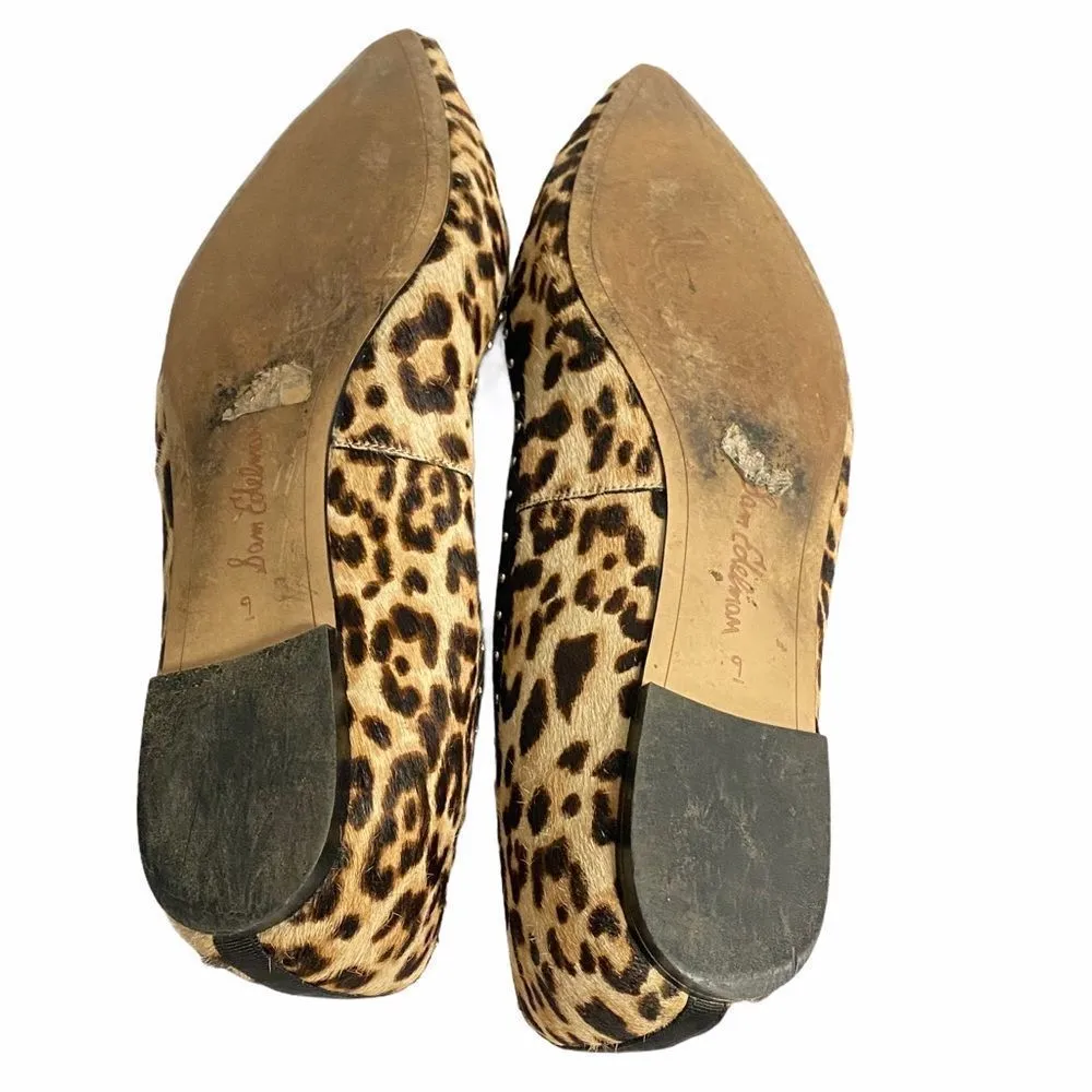 SAM EDELMAN Pointed Calf Hair Flat Shoes 9 - Image 6
