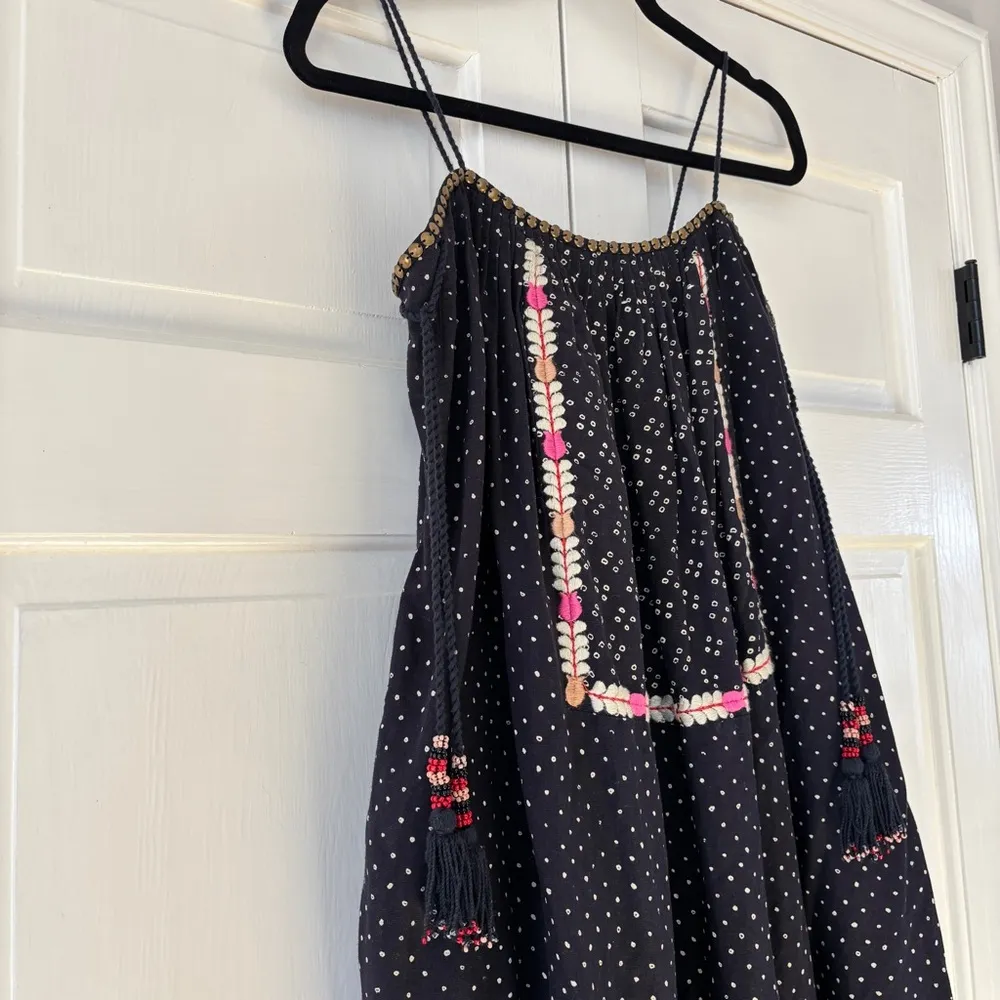 ULLA JOHNSON Nara Folk Embroidered Shibori Patchwork Midi Shift Dress Size 2‎ - Image 6