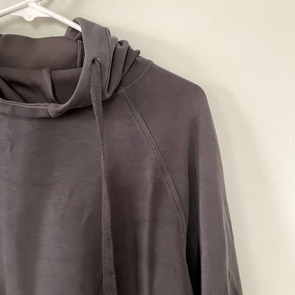 JoyLab gray cropped hoodie hooded sweater casual athleisure workout brown casual - Image 2