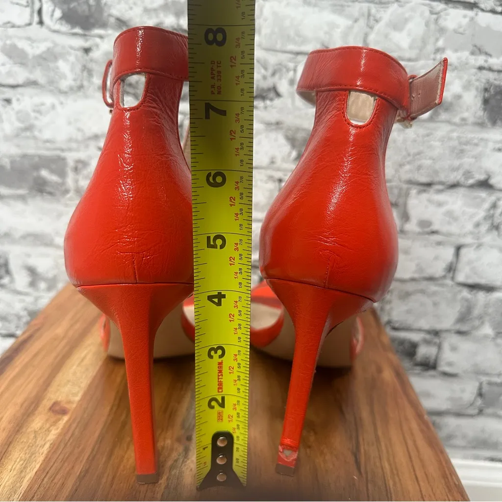 EUC Stuart Weitzman Red Ankle Strap Heels - Image 12