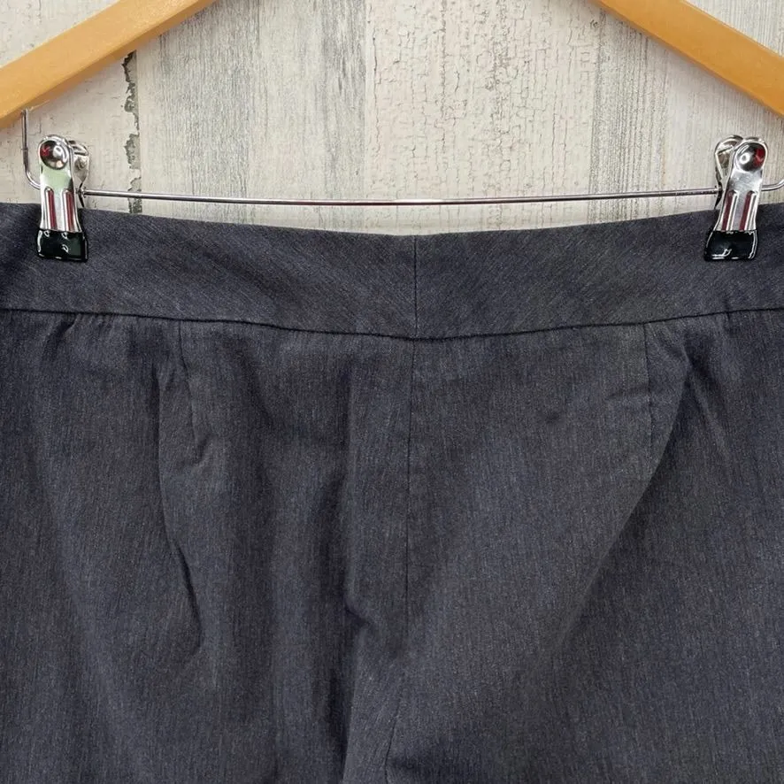 Express Trouser Dress Pants Womens 13/14 Regular Gray Rayon Polyester Wide Leg - Image 4