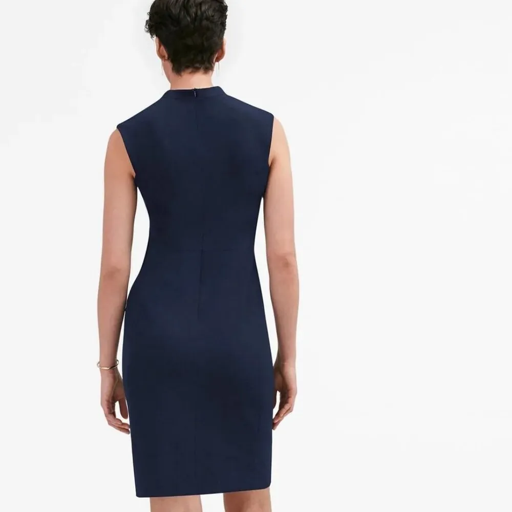 MM LaFleur Dress 3X Navy Aditi WonderTex Corp Career Classic Minimalist Capsule - Image 3