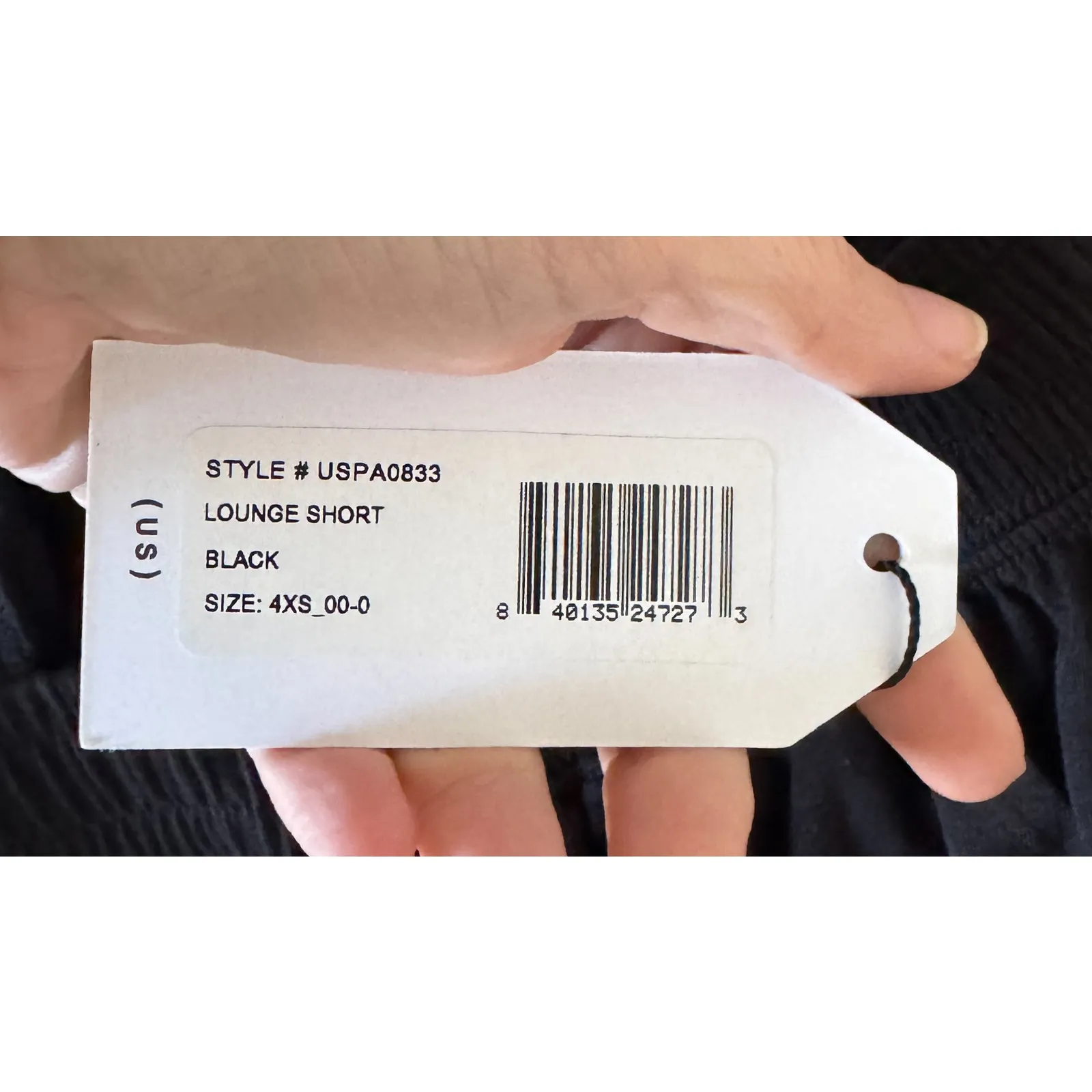 Universal Standard Pocket Baggy Long Lounge Shorts Black Size 0-00 NEW - Image 6