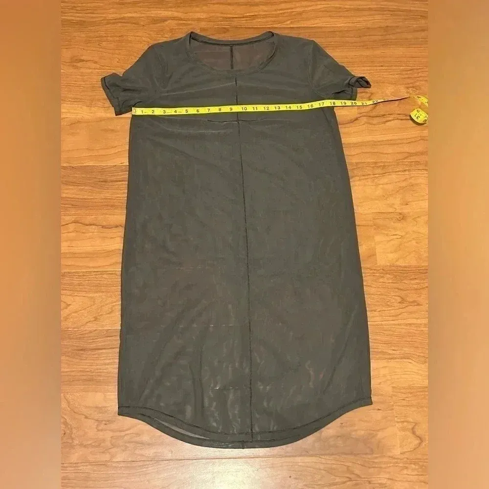 Lululemon Ready to Reach Mesh Dress Overlay Camo Green size 8 - Image 5