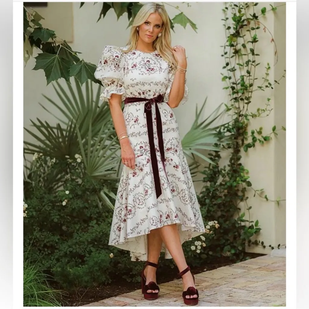 Antonio Melani x Nicola Bathie Emilia Velvet Burgundy Platform Sandals‎ 9M - Image 2