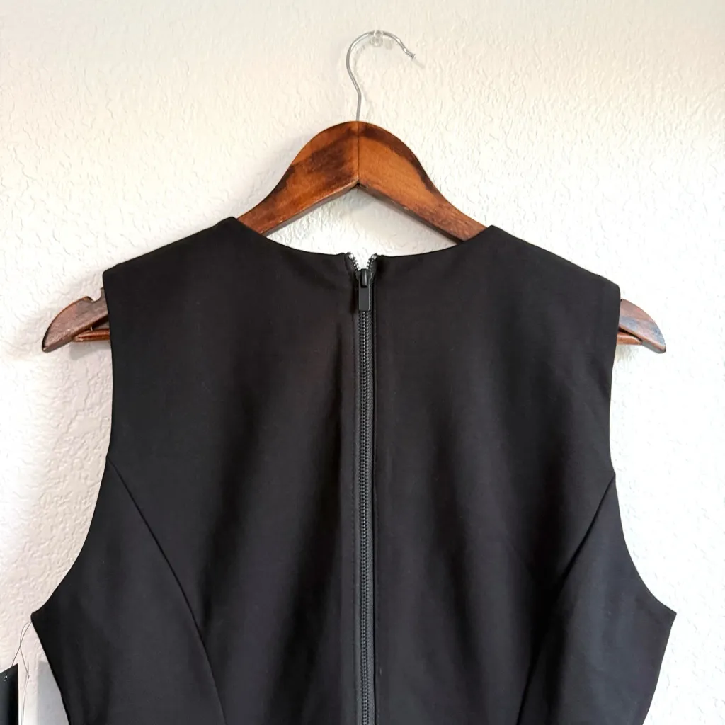 NWT Liverpool Womens Dress Black Sheath Sleeveless Exposed Back Zipper Size 8 - Image 4