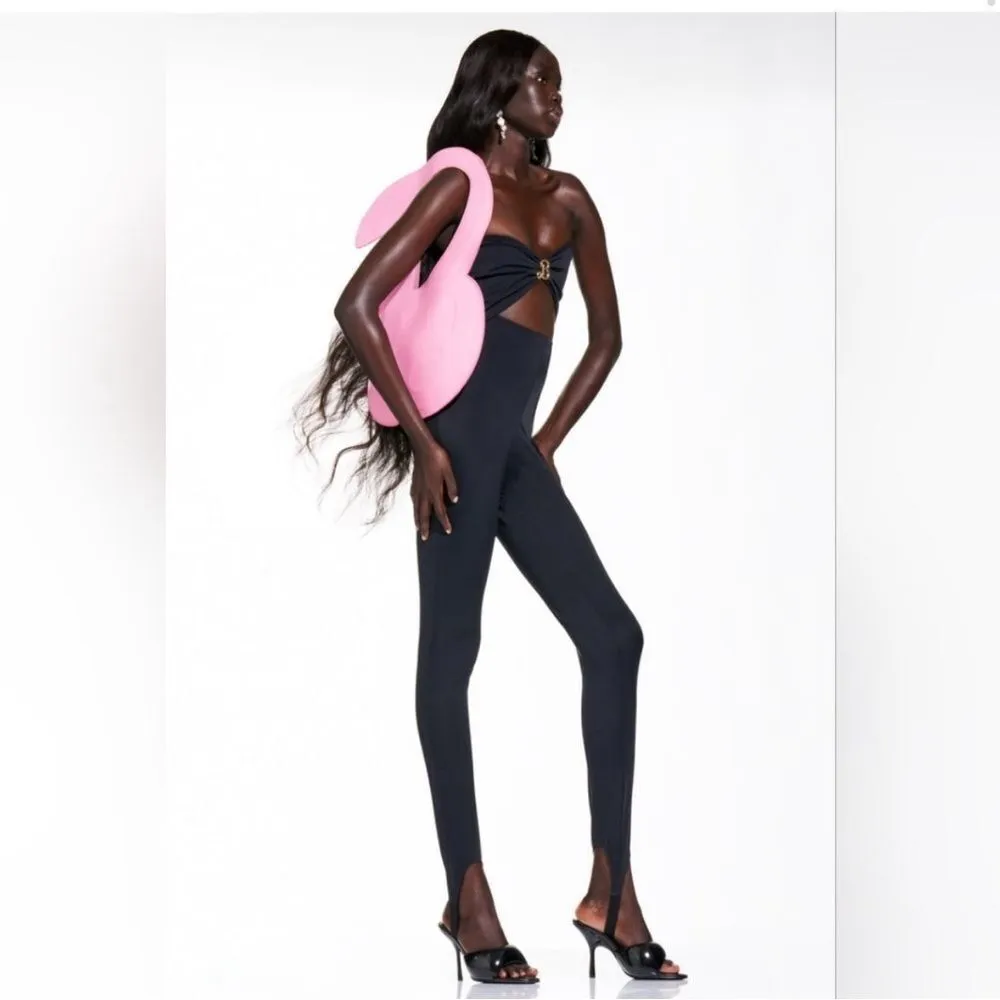 ZARA Barbie™‎ Mattel Long Jumpsuit Sz Medium in Black NEW - Image 3