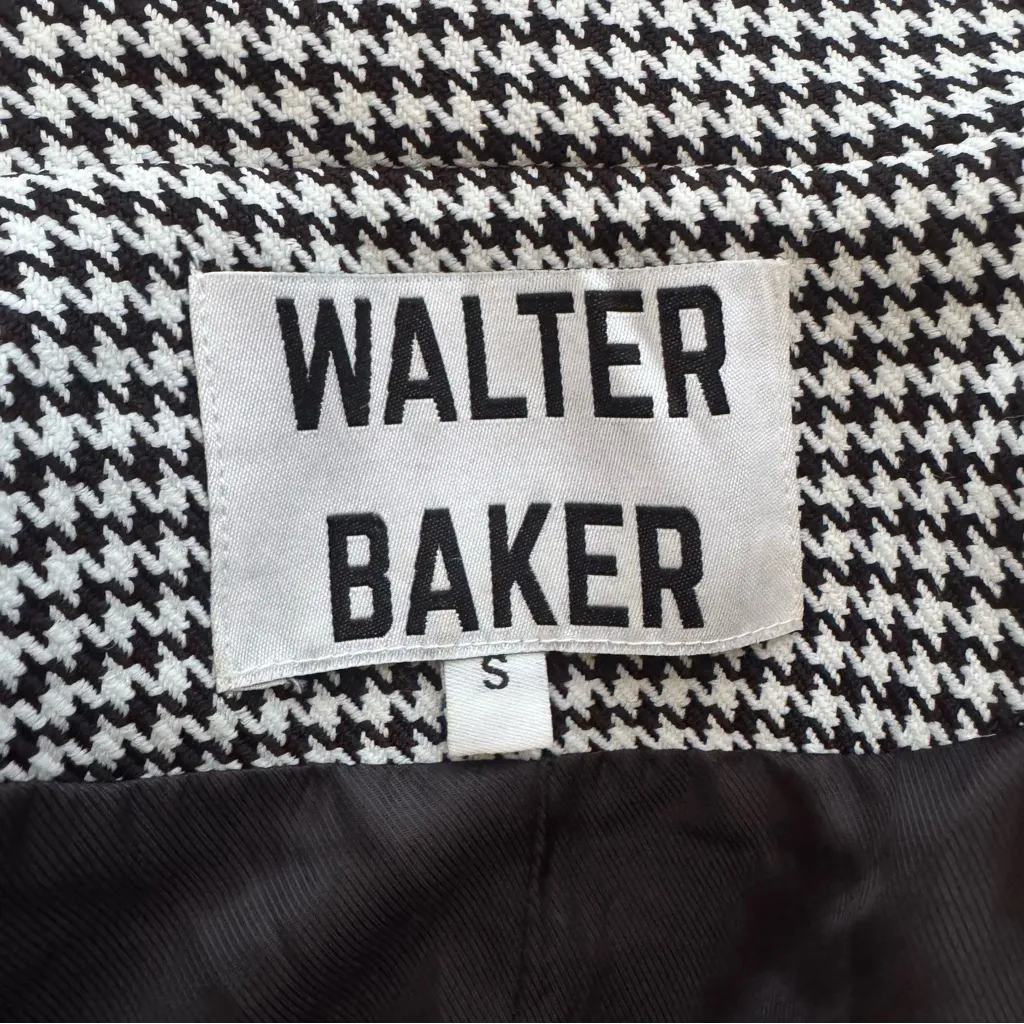 Walter Baker Clorinda Houndstooth Print Blazer Jacket Size Small - Image 8