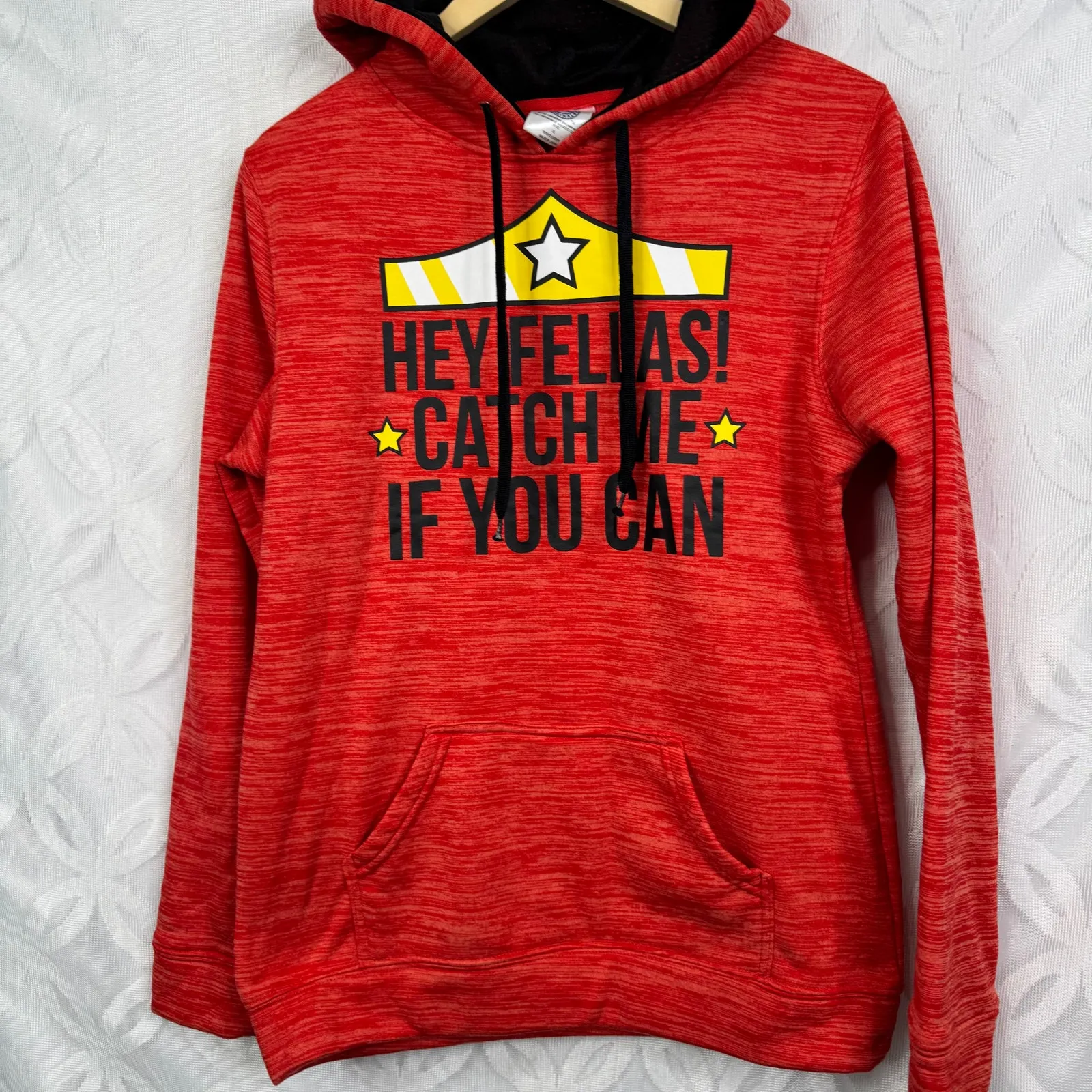 DC‎ Comics Wonder Woman Hey Fellas Red Hoodie Sweatshirt Size XL - Image 5