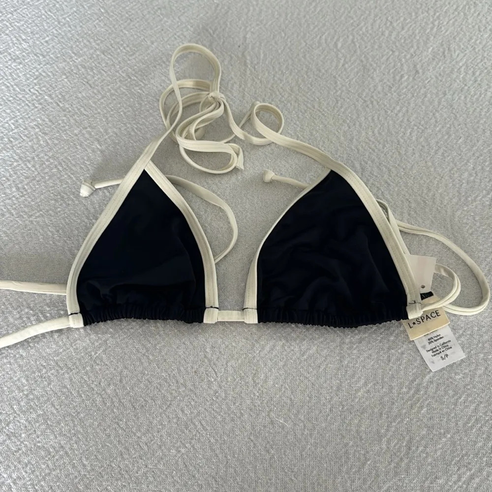 L*Space Triangle Bikini SET, Black/Cream, Small, $191 - Image 8