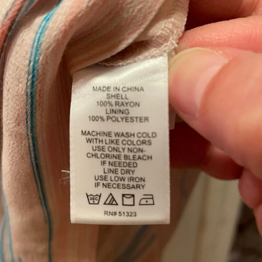 1. State Sleeveless Coral striped romper - Image 6