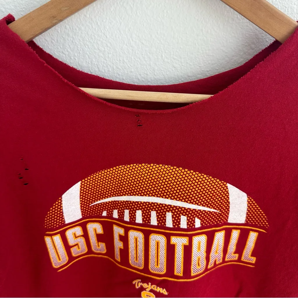 USC Trojans Football Off The Shoulder T - Image 6