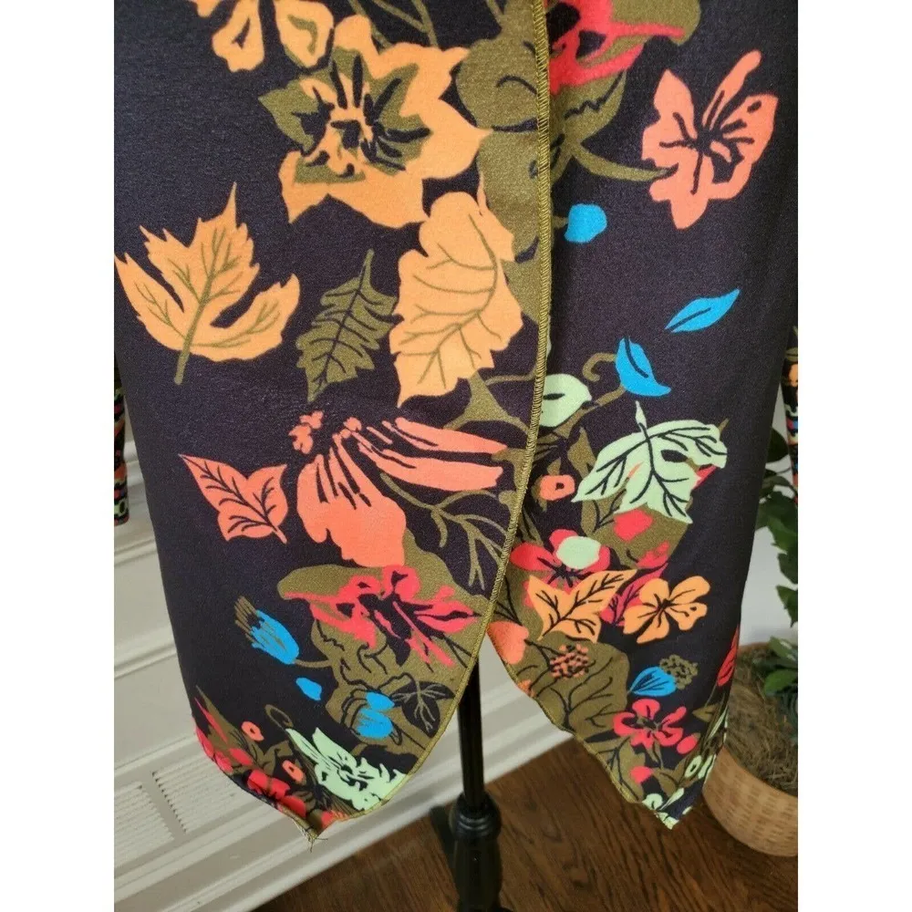 Misslook Floral Long Sleeve Casual Blazer Blue - Image 3