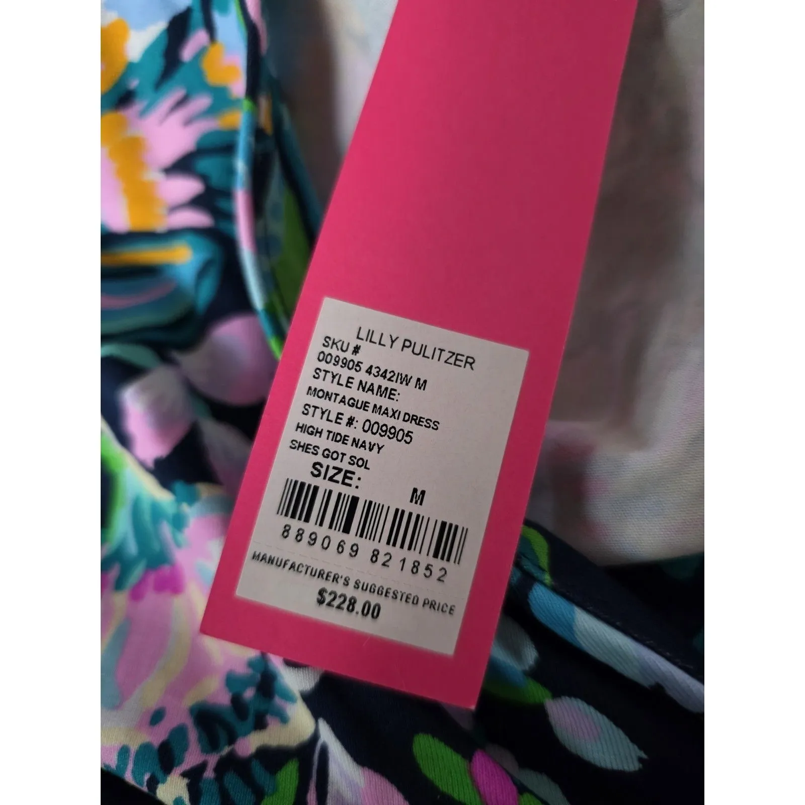 LILLY PULITZER Montague Maxi Dress High Tide Navy She’s Got Sol MSRP $228 Size M - Image 9