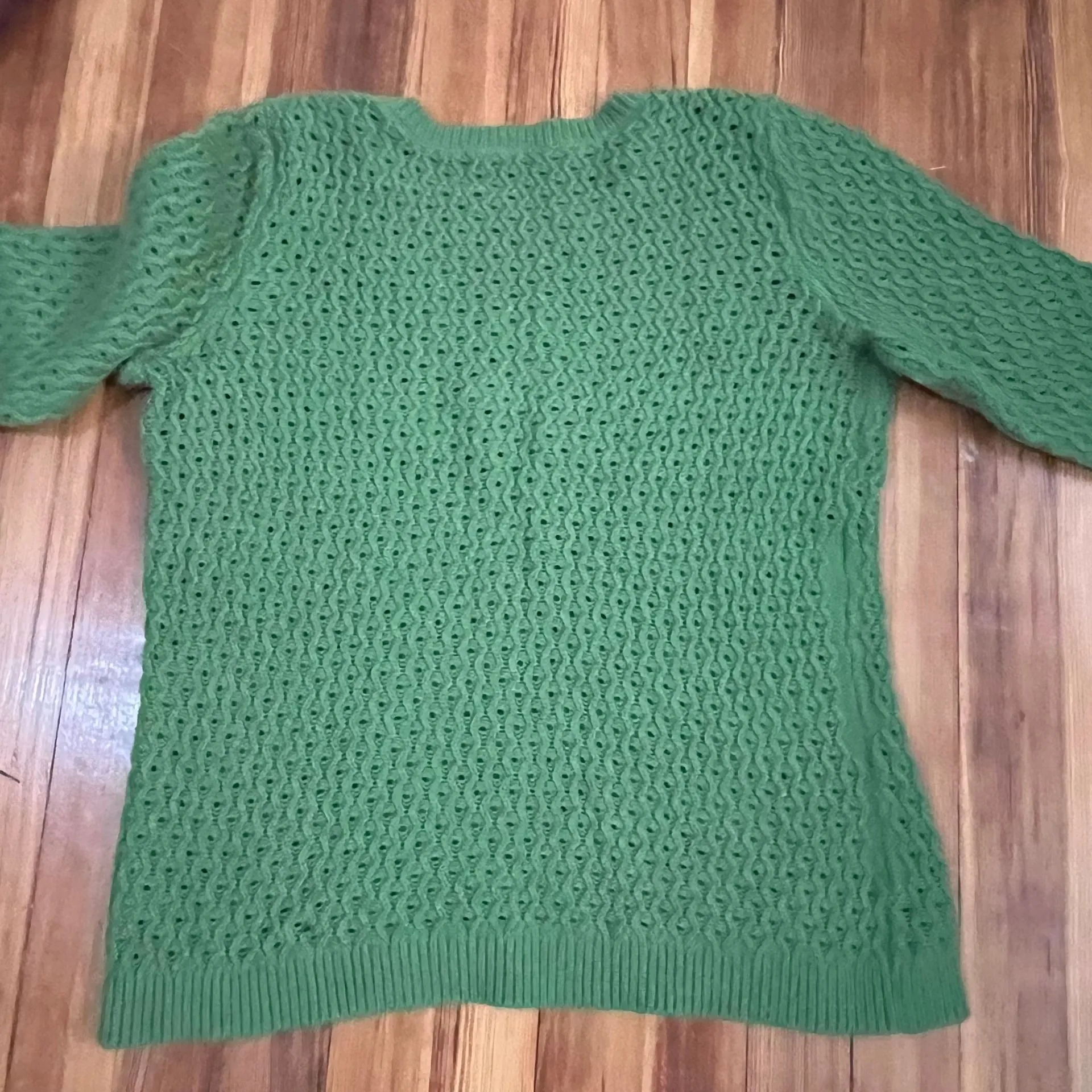 Talbots Open Knit Cable Crewneck Sweater - Image 10
