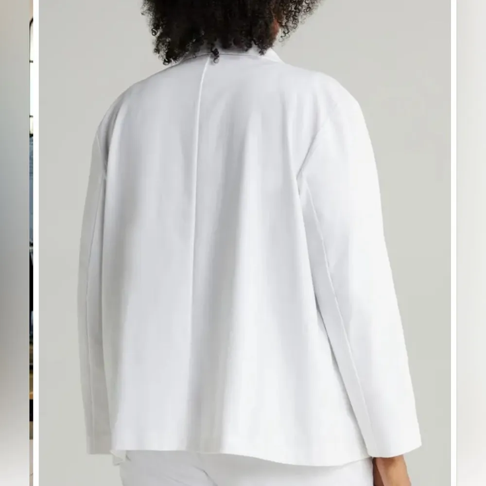 Eileen Fisher White Blazer 2X Organic Women’s Plus size Cotton Casual - Image 5
