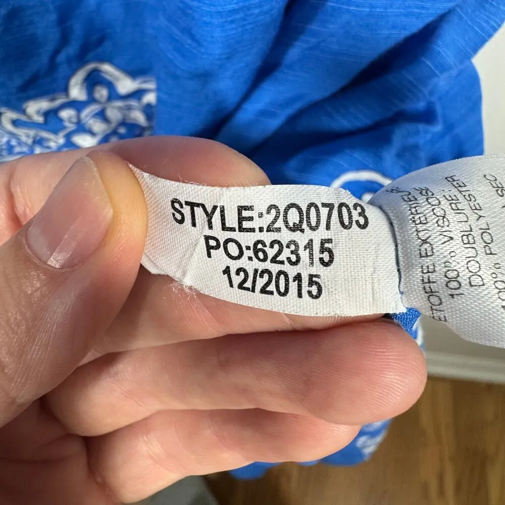 VINEYARD Vines Dress Women 0 Floral Scarf Print Strapless Maxi Dress Boho Formal - Image 7