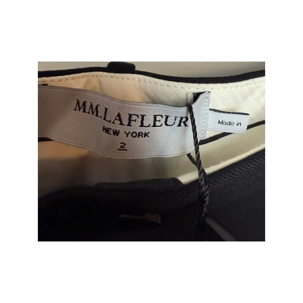 NWT M.M. Lafleur Black Mejia Washable Wool Twill Pants Sz. 2 - Image 5
