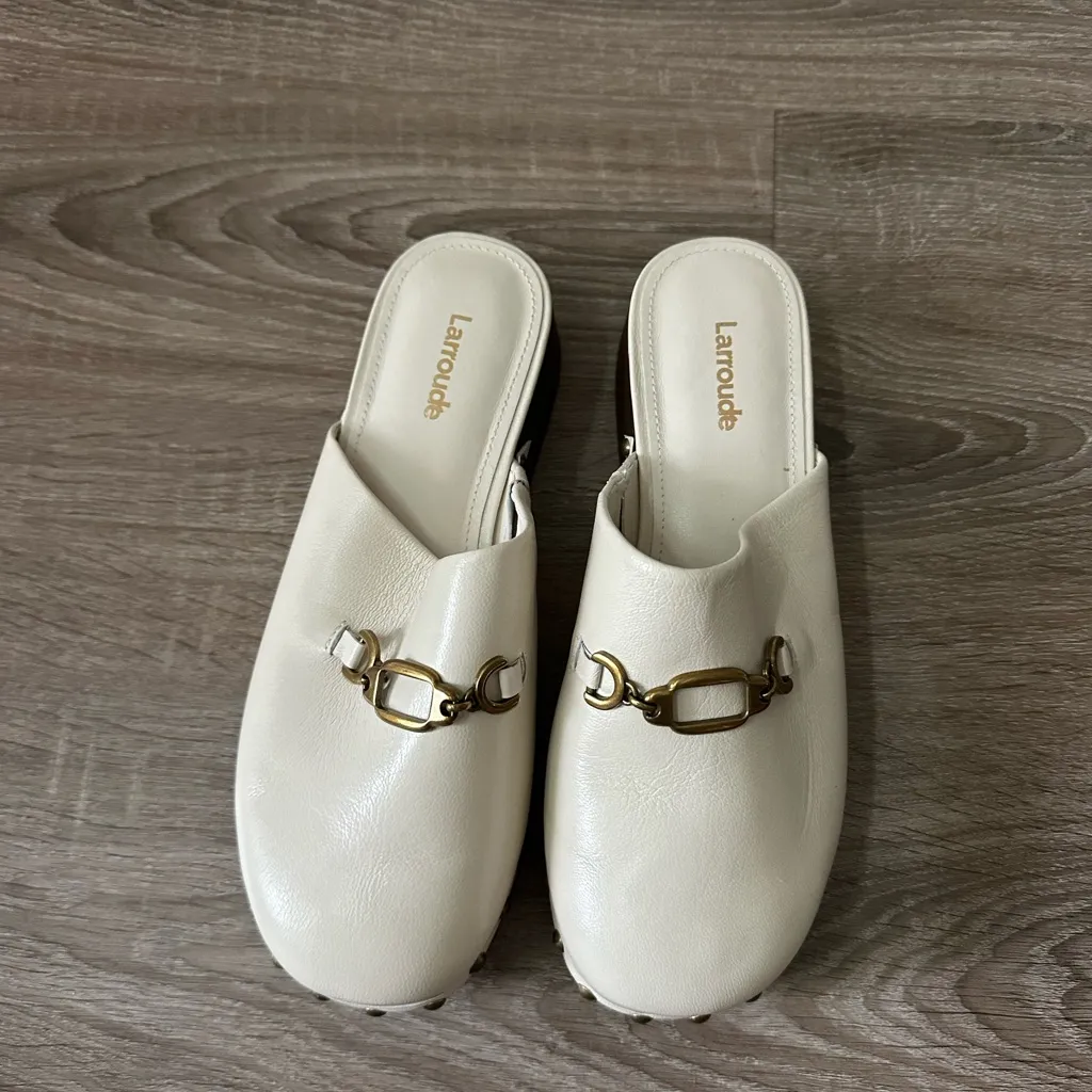 Larroude Zuzi Bit Mule In Ivory‎ Size 6 White - Image 4