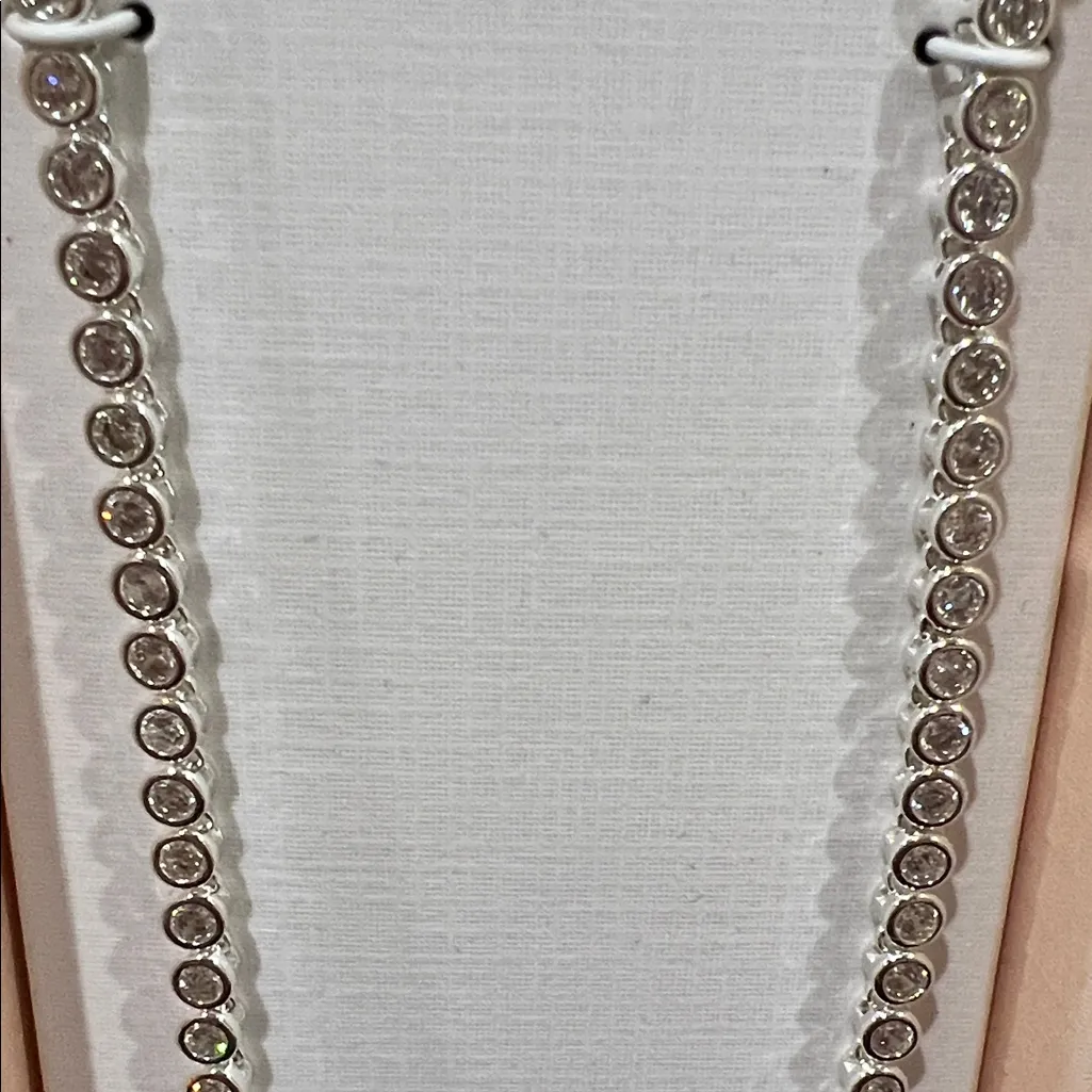 Camila Coelho | Silver Cubic Zirconia Choker Necklace - Image 4