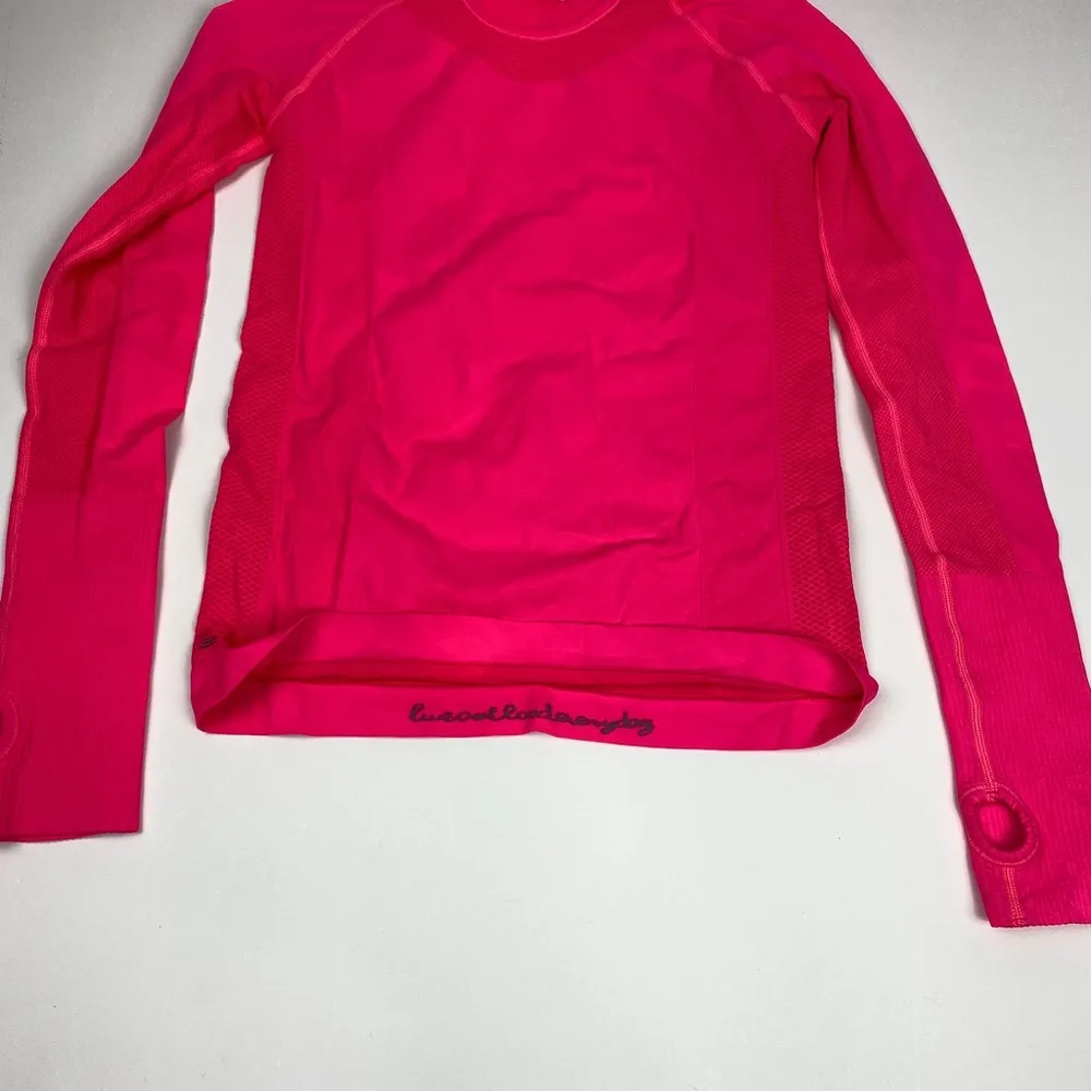 Lole Hot Pink Athletic Long Sleeve Top XXS - Image 2