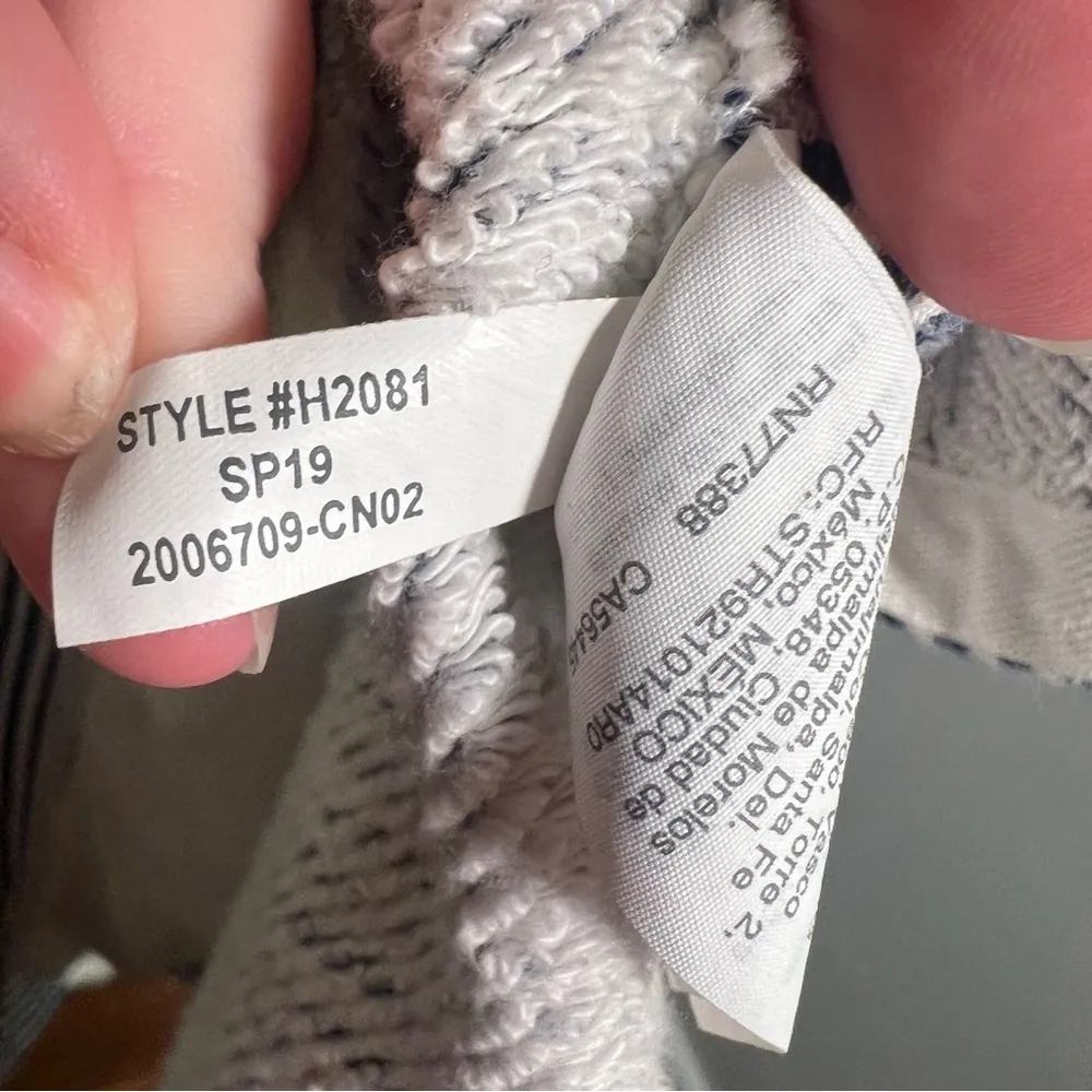 J. Crew Beach Cover up Poncho Blue Beige Stripes XS/S - Image 12