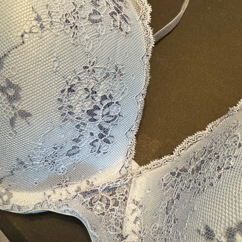 Elegant Lace Blue Bra Size undefined - Image 3