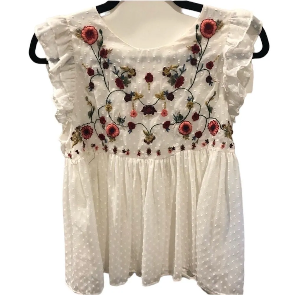 ✨ HP✨BN Ruffle Embroidered Babydoll Top✨ - Image 8