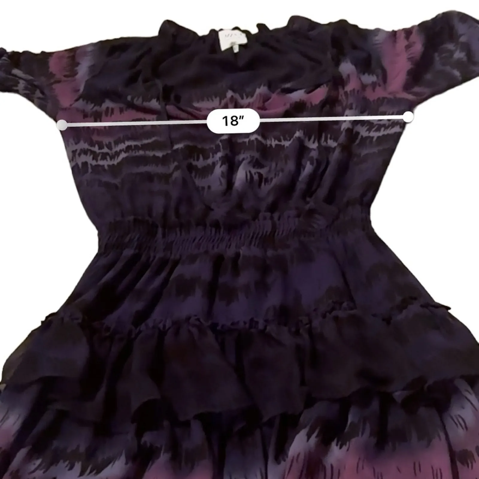 Misa Los Angeles Becca Purple Tie Dye Short Sleeve Tassel Tie Mini Dress Sz XS‎ - Image 15