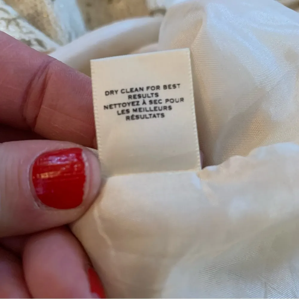 ANTHROPOLOGIE MOULINETTE SOEURS Gold Ivory Floral Dress Size 4 S Small - Image 10