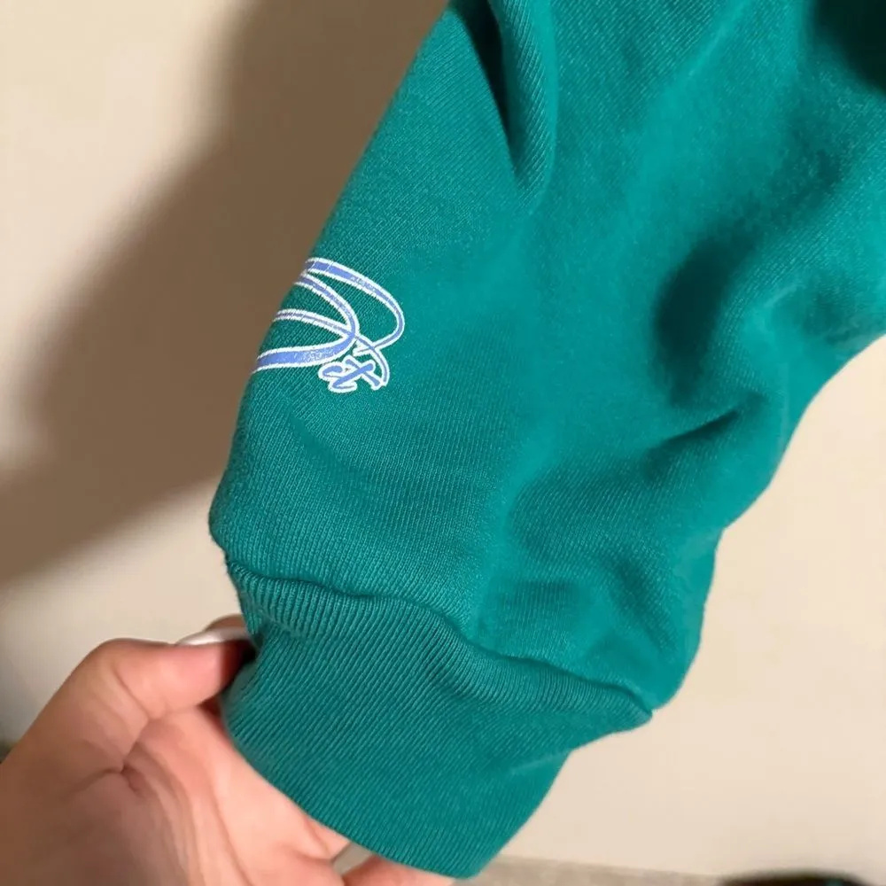 Set Active Half Zip Sweater & Sweatpants Matching Set in Palm Green- Size Small - Image 6