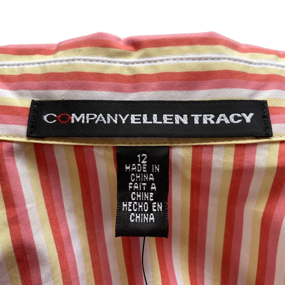 Ellen Tracy women’s long sleeve collared button down blouse size 12 NWT - Image 9