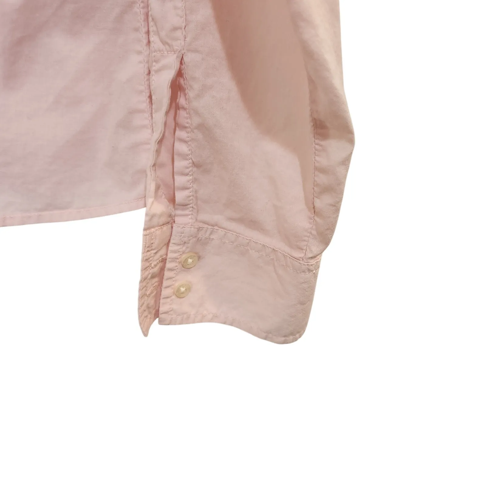 Tommy Hilfiger Pink Crochet Long Sleeve Classic Casual Button Down Shirt Size XL - Image 4