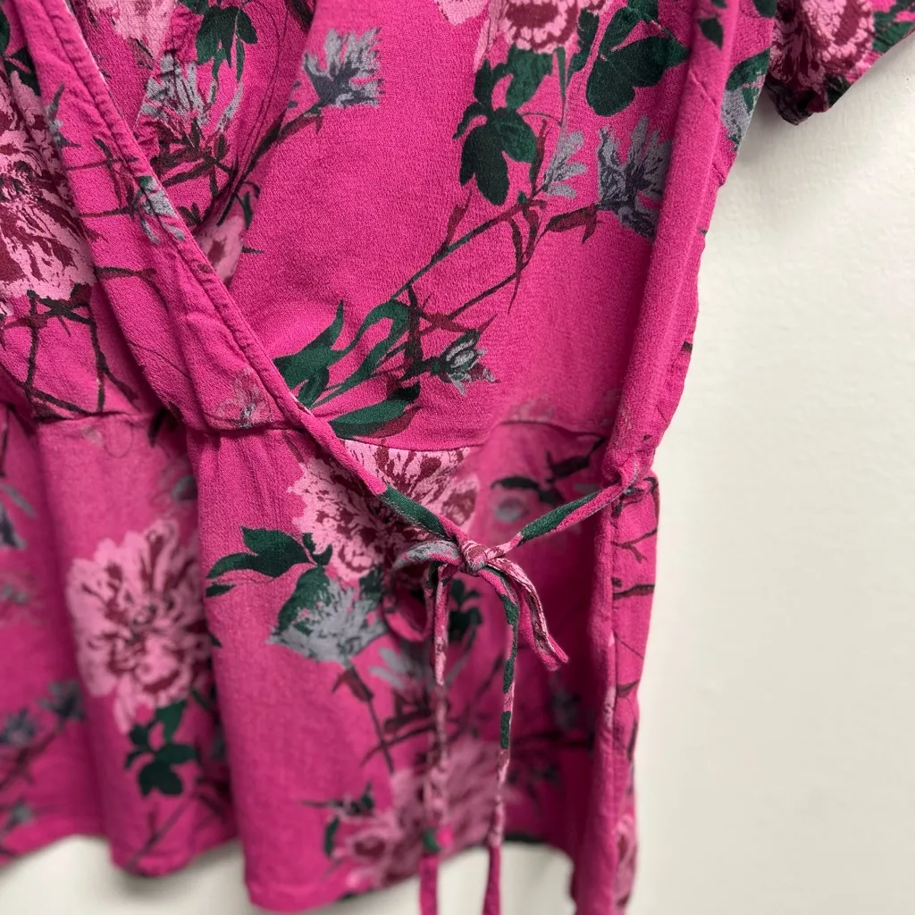 Lucky Brand Billie Wrap Top - Pink - Image 2