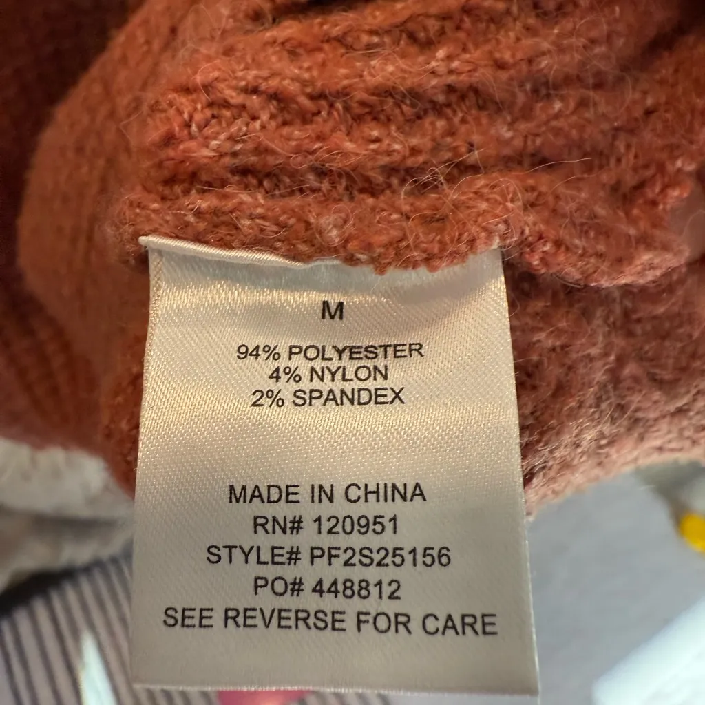 Pink Rose Women's Rust Sweater medium crop top - Image 4