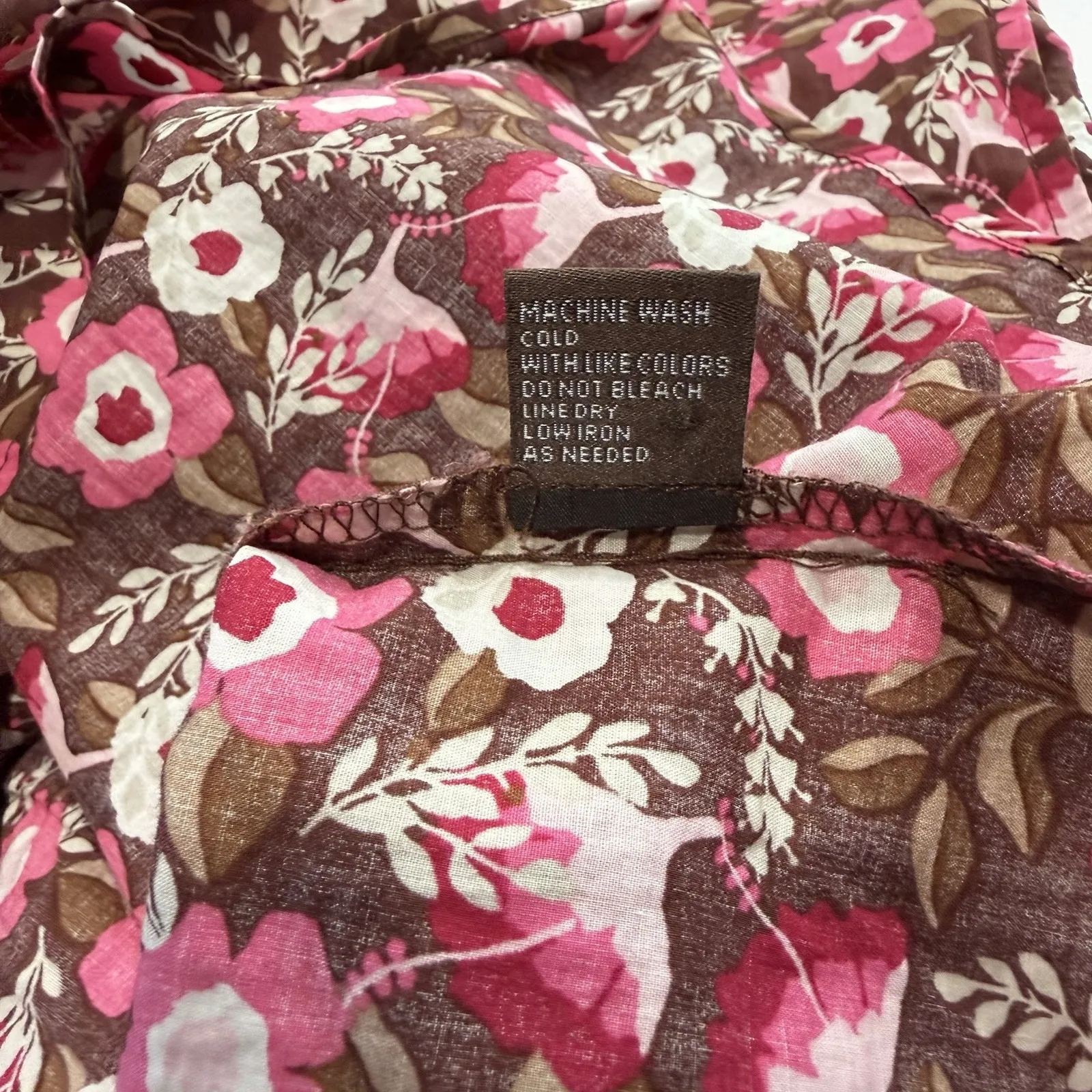 J.McLaughlin Pink Mountain Floral Berlin Cotton Shirt Dress Pockets Size MEDIUM - Image 12