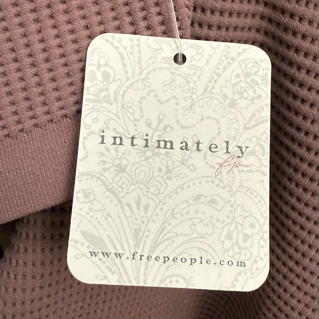 Intimately FREE PEOPLE Mauve Waffle Knit Halter Tank Top Size XS NWT - Image 6