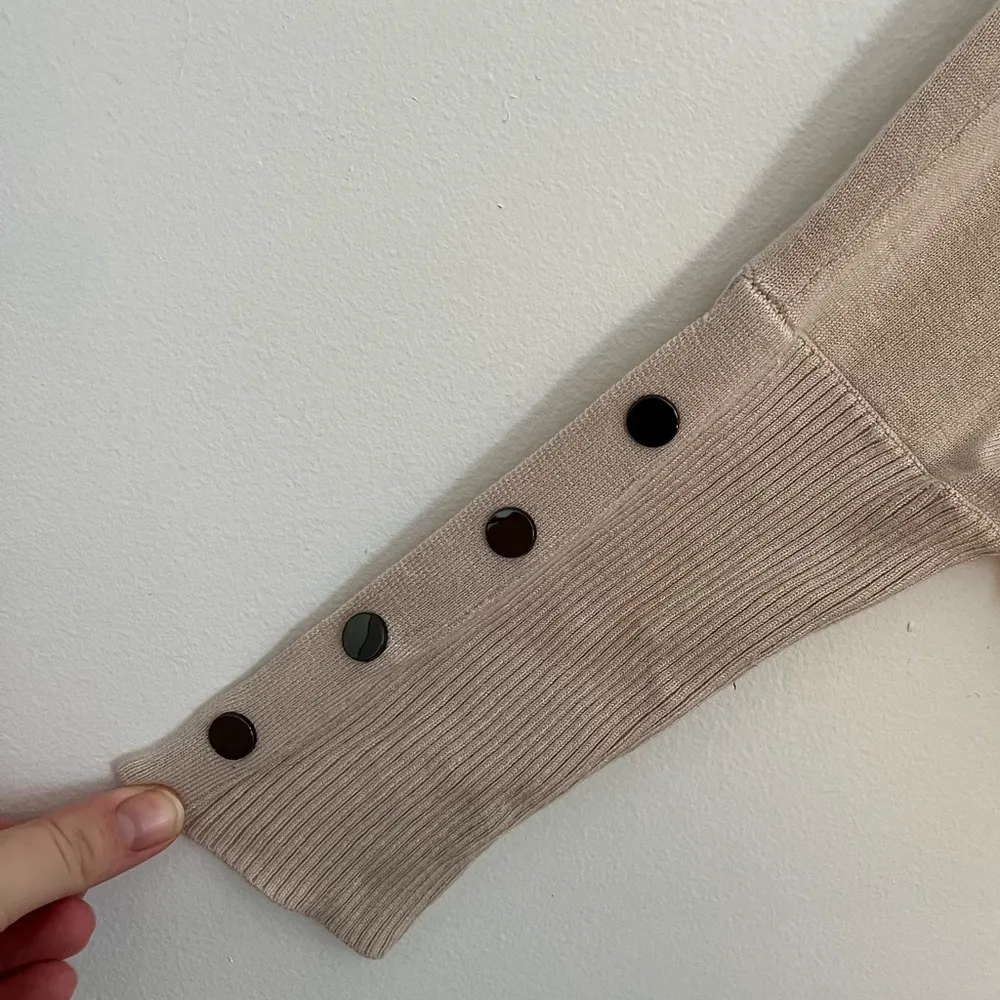 Alfani Turtleneck Poncho Beige Tan Size Large - Image 4