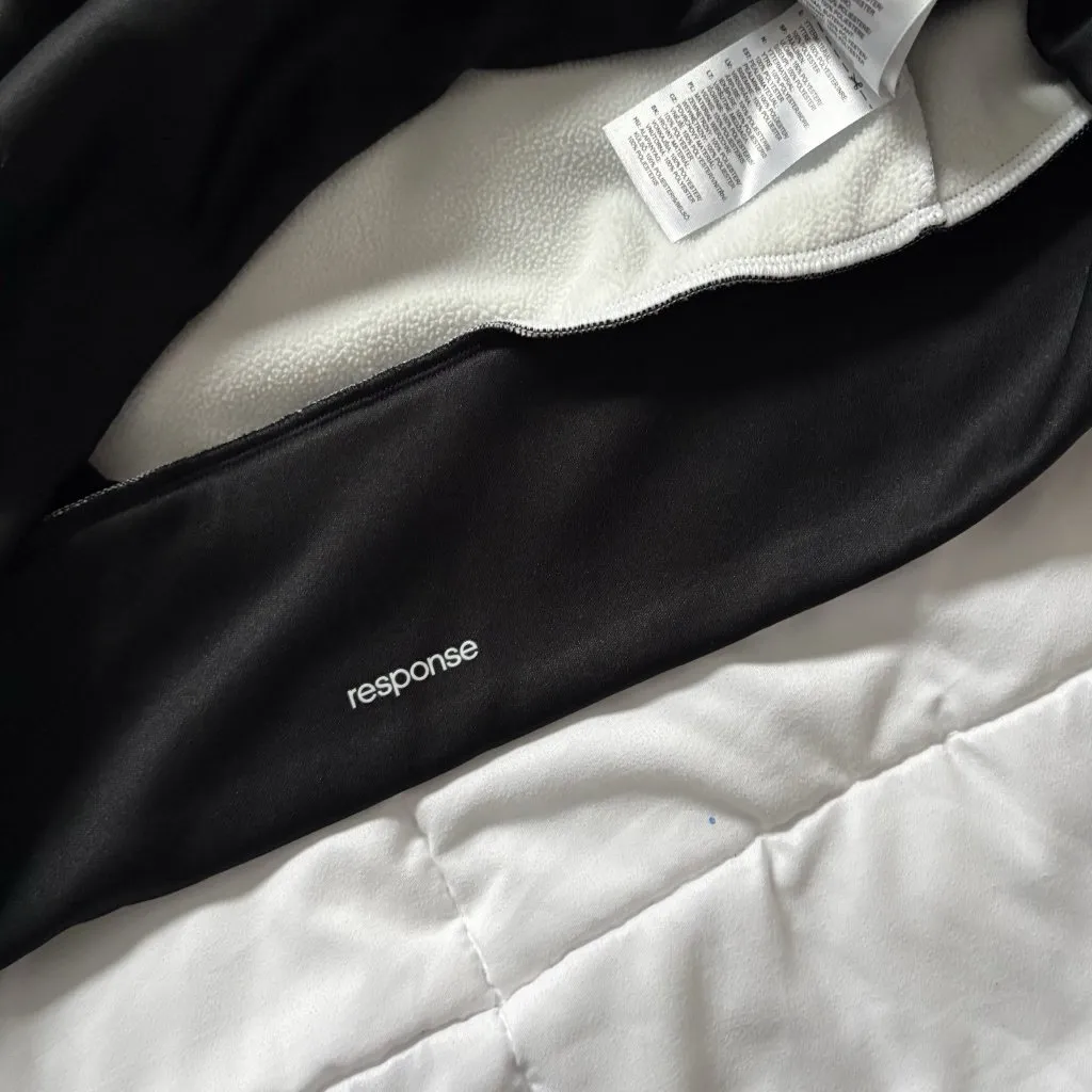 Adidas Womens Size XL Hoodie Sweatshirt Black Fleece Climawarm Hooded - Image 7